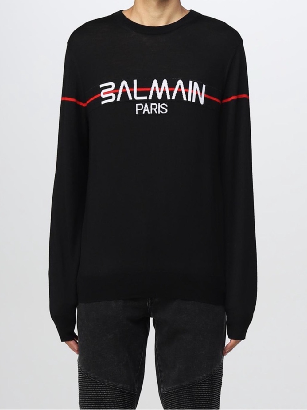 Mens Red Line Balmain pullover wool sweater NWT size XS 18x26